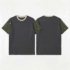 เสื้อยืดสตรีทแวร์ผู้ชาย แขนสั้น ผ้าคอตตอนหนา ทรงบ็อกซี่ สีพื้น เรียบง่าย สไตล์ยุโรป - Product Image 5
