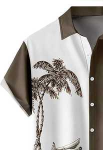 Nouvelle arrivée : chemise hawaïenne à col imprimée pour homme, luxe, manches courtes, pour les vacances à la plage, tenue d'été - Product Image 6