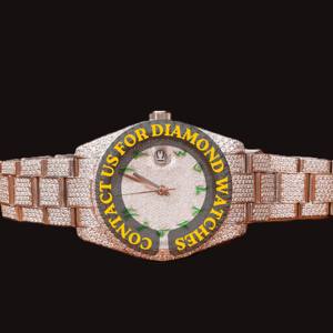 Reloj de Lujo con Diamantes de Imitación para Hombre, Estilo Hip Hop, de Acero Inoxidable, Disponible a Precio de Mayoreo - Product Image 6