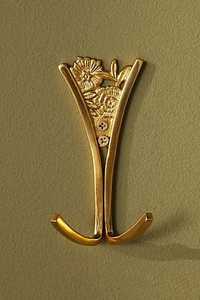 Gold Dragonfly <b>Wall</b> Hook Metal Decorative Towel Hanger Vintage Style Handmade Single Hook - Product Image 4