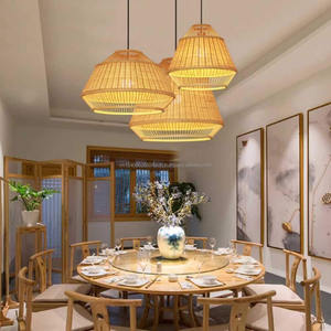 Lámpara de mimbre hecha a mano de estilo moderno, lámpara de bambú Natural, lámpara de granja, cubre luz colgante para restaurante, decoración del hogar - Product Image 1