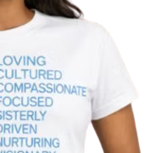 เสื้อยืดคอกลมแขนสั้นสีขาวประดับเพชรสำหรับผู้หญิง รุ่น MOM Love สวมใส่สบายๆ ในชีวิตประจำวัน เสื้อผ้าแฟชั่นทันสมัย - Product Image 4