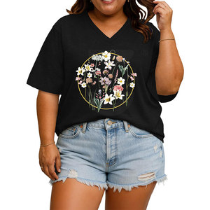 Camisetas Extra Grandes de Algodón Sólido, Transpirables y Elegantes para Mujer, Cuello Redondo, Manga Corta, Ecológicas, de Secado Rápido y Cómodas - Product Image 6