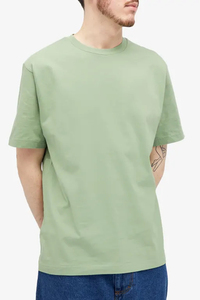 Camisetas de Manga Corta para Hombre, Corte Regular, 100% Algodón, Tejido de Punto, Color Sólido, Alta Calidad, Secado Rápido, Transpirables, Etiqueta Privada - Product Image 4