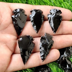 Handmade <b>Black</b> Obsidian Arrowhead Gemstone Crystal Collectible Wholesale - Product Image 3