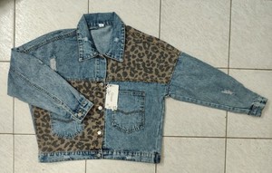 Chaquetas de Mezclilla con Estampado de Leopardo para Mujer, Ropa Otoño Invierno 2022, Chaqueta de Moda Personalizada, Manga Larga, Chaqueta Corta para Mujer - Product Image 6