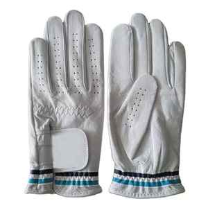 Guantes de Golf Blancos de Piel de Cabretta para Mano Derecha con Agarre, Transpirables, para Deportes al Aire Libre, Venta al Por Mayor - Product Image 4