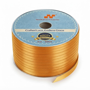ริบบิ้นผ้าซาตินโพลีเอสเตอร์ 100% สีเหลืองมัสตาร์ด หน้าเดียว ขนาด 6 มม. ทนต่อการหดตัว ปรับแต่งได้ตามต้องการ OEM ม้วน 350 เมตร สำหรับอาหารเกรดพรีเมียม - Product Image 1