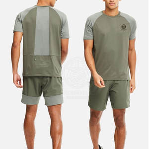 Ensemble t-shirt et short de sport pour homme, tissu léger et respirant, idéal pour la salle de sport et les entraînements - Product Image 6