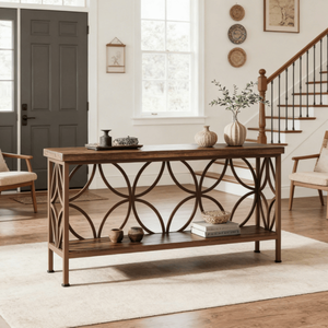 Moderna Consolle Lunga in Legno Massello per Casa, Appartamento e Hotel - Product Image 6
