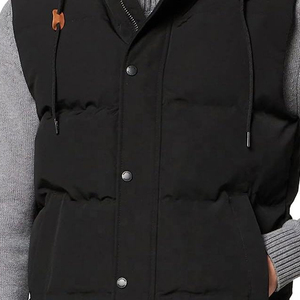Chaleco Acolchado Unisex con Capucha, Chaqueta sin Mangas para Invierno, Multicolor, con Bolsillos con Cremallera, para Actividades al Aire Libre - Product Image 3