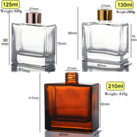 Bouteille en verre fantaisie pour bâtonnets d'aromathérapie 120ml 200ml, flacon diffuseur de parfum en verre noir vide de luxe personnalisé