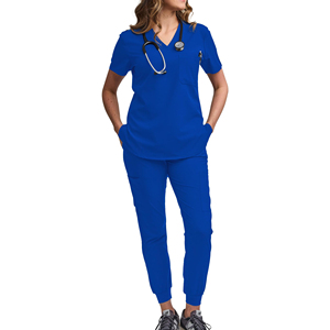Medical Scrub Suit Uniform Hospital Nursing <b>Set</b> Custom Logo Wholesale <b>Doctor</b> Scrub Shaghaf Sports Wear Impex Sc2 100% Polyester - Product Image 6