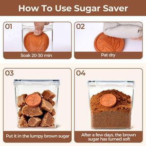 Set di 2 Contenitori per Zucchero di Canna da 2,5L/2,6Qt in Terracotta, Ermetici per Alimenti con Coperchi, Salva-Zucchero in Plastica - Product Image 4