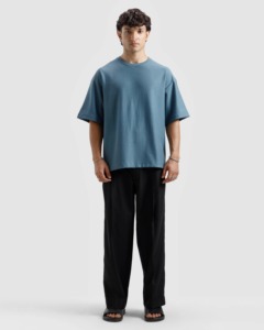 Sweat-shirt homme en molleton de coton lourd, coupe oversize, épaules tombantes, imprimé brodé, style streetwear décontracté - Product Image 2