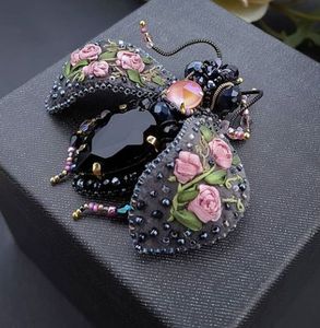 MD HANDICRAFTS Handmade Embroidered Brooch Intricate Bead Thread Work Customizable Design Made Uttar Pradesh for Wedding - Product Image 1