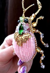 MD HANDICRAFTS Premium Handmade Beaded Brooch Jewelry for Wedding Coats <b>Jackets</b> Scarves Bags - Product Image 3