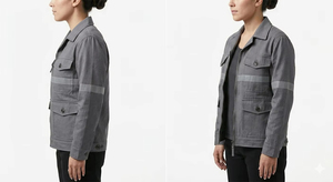 Vêtements de travail anti-coupure et résistants à la chaleur 800°C, protection de niveau D, réfléchissants, multi-poches, en polyester, pour usine et atelier industriel - Product Image 3