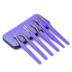 Pinzas para Pestañas de Acero Inoxidable Clásicas de Alta Calidad, Probadas a Mano, Herramienta de Belleza para Extensiones de Pestañas - Product Image 1