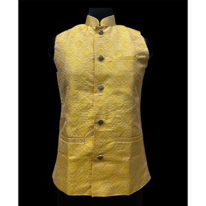 CHAQUETA TRABAJO JACQUARD TRADICIONAL AMARILLA - Product Image 1