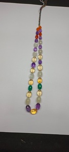 Perles de pierres précieuses naturelles multicolores, facettées, de forme ovale, taille 7x10MM à 9x13MM, pour la création de bijoux, vente en gros. - Product Image 3