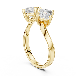 Anillo de Compromiso Minimalista con Diamante Cultivado en Laboratorio, Corte Princesa, Oro Amarillo de 18 Quilates, Chapado en Rodio, Certificado IGI, para San Valentín, Boda o Compromiso - Product Image 4