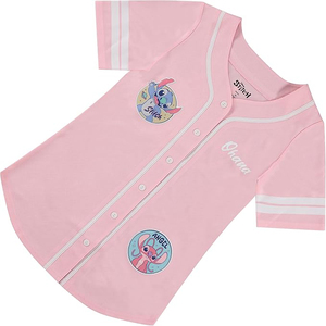 Maillot de baseball rose à motif de personnage de dessin animé, style anime mignon, sublimation personnalisée, polyester, vêtements de sport pour femmes, tissu respirant - Product Image 5