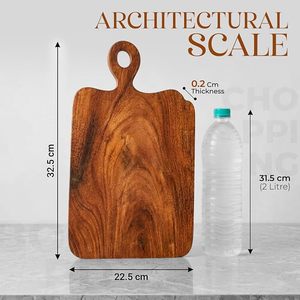 Planche à fromage personnalisée en bois d'acacia avec poignée, plateau de service en bois pour la cuisine et les fêtes - Product Image 5