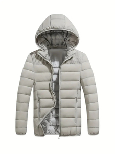 Autumn Winter New Puffer Jacket <b>Warm</b> <b>Waterproof</b> Windproof Puffer Coat Stand Collar Hood Casual Style Canvas Fabric Puffer Jacket - Product Image 3