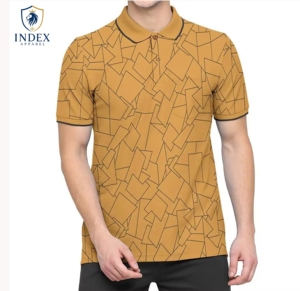 Camiseta Polo de Manga Corta con Estampado Geométrico para Hombre, Ropa Casual Transpirable de Index Apparel - Product Image 1