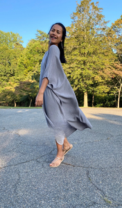 Double Gauze Cotton <b>Kaftan</b> Dress Boho <b>Kaftan</b> Relaxed Fit <b>Summer</b> Dress Beach Cover Up Vacation Wear At Wholesale Price - Product Image 3