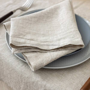 Lot de 10 serviettes en lin adouci tailles personnalisées disponibles, serviettes de table en tissu réutilisables pour la maison ou le restaurant - Product Image 6