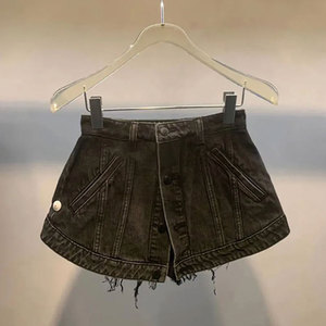 Shorts en jean pour femme à prix d'usine, confortables, taille mi-haute, coupe droite personnalisée, séchage rapide, avec poches, pour l'été - Product Image 1