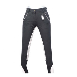 Alta calidad diseño personalizado ecuestre silicona señoras montar Leggings pantalones estiramiento caballo ropa - Product Image 5