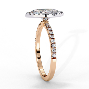 Anillo de Diamante de Corte Marquesa de 1 Quilate, Cultivado en Laboratorio, de Alta Calidad, Oro Sólido de 14k, Certificado IGI, Anillo de Compromiso o Boda - Product Image 6