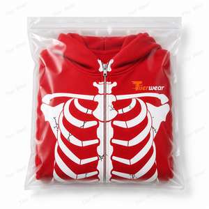 เสื้อฮู้ดซิปเต็มตัวสไตล์สตรีทแวร์สำหรับผู้ชาย ผ้าฝ้ายฟลีซหนา 460 GSM เสื้อแจ็คเก็ตหนาสำหรับฤดูหนาว ผู้ผลิตและจัดจำหน่ายจากโรงงาน OEM - Product Image 6
