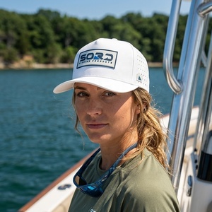 Casquette de baseball blanche SORD Fishing Products, 6 panneaux, maille réglable, respirante, unisexe, adulte, décontractée - Product Image 4
