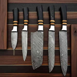 ชุดมีดเหล็กดามัสกัส LEGACY BLADES 5 ชิ้น 67 ชั้น ขัดเงา ใบมีดตรง ใช้ได้ทั้งมือซ้ายและขวา ด้ามไม้ ทนทาน ใช้งานได้ยาวนาน - Product Image 3