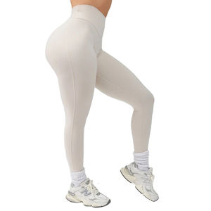 Leggings de Yoga para Gimnasio, Ropa Deportiva de Spandex para Mujer, Cintura Elástica Simple, Estiramiento en Cuatro Direcciones, Pantalones de Yoga para Fitness - Product Image 1