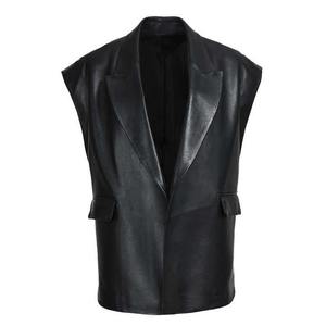 Chaleco de Motociclismo sin Mangas para Hombre, Diseño 2026, Tallas Grandes, Chaqueta de Cuero Impermeable y Resistente al Viento, Hecho en Pakistán - Product Image 1