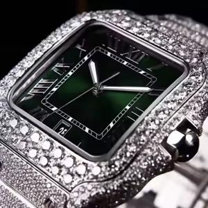 Fully <b>Iced</b> <b>Out</b> Green Dial Moissanite Diamond Studded <b>Watch</b> for Men Rapper Jewelry 41MM Automatic Movement <b>Watch</b> HipHop <b>Watch</b> - Product Image 5