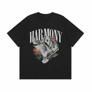 Camiseta de Cuello Alto para Hombre, Estilo Urbano, Impresión DTG, 260G, Alta Calidad, Manga Corta, 100% Algodón - Product Image 1