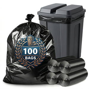 Bolsas de Basura Comerciales Resistentes TH GB-008 de 55-60 Galones, Color Negro, Paquete de 100 Unidades, para Hoteles y Resorts de Lujo - Product Image 1