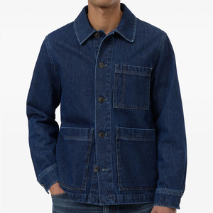 2026 Good Quality Custom Casual Slim Long Sleeve Jean <b>Jacket</b> <b>Men's</b> Ripped Street style <b>jacket</b> Denim outerwear <b>jackets</b> for <b>men</b> - Product Image 4