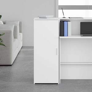 Armadietto Portadocumenti Compatto ed Elegante in Legno Ingegnerizzato Bianco - Product Image 3