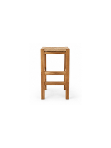Tabouret de salle à manger en rotin moderne avec pieds en bois, design contemporain pour l'ameublement de la maison, stable et durable, utilisation en intérieur et en extérieur - Product Image 3