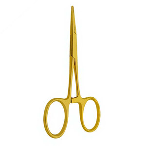 คีมหนีบยึดเส้นเลือดแบบตรง พรีเมียม รุ่น Mosquito Forceps ด้ามจับสีทอง ขนาด 3.5 นิ้ว  วัสดุสแตนเลส สำหรับการผ่าตัดทั่วไป - Product Image 6
