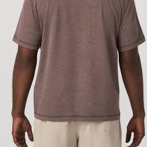 Camiseta Nueva de Color Marrón Jaspeado para Hombre con Logotipo Personalizado en el Pecho, Suave, Premium, Informal, de Cuello Redondo, para Uso Diario - Product Image 3