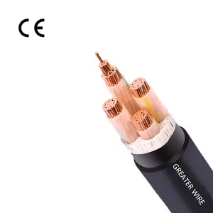 High Quality 2/3/4/3 Earth/5/4+1/3+2 Core 4mm2 6mm2 10mm2 16mm2 50mm2 70mm2 95mm2 120mm2 Unarmoured Cable YJV Control Cable