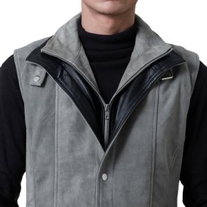 Vêtement d'extérieur haut de gamme, vêtement élégant, best-seller, gilet en cuir de qualité supérieure, chaud, chauffant et coupe-vent, véritable veste en cuir pour homme - Product Image 2
